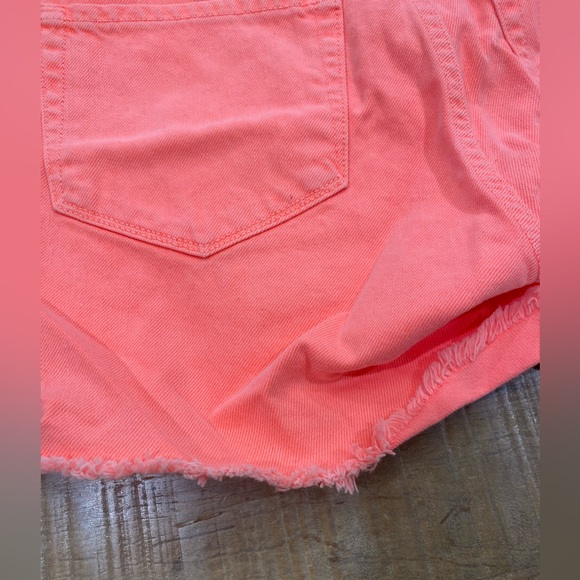 J BRAND JOANIE Low Rise Boy Fit Shorts 27 neon orange jeans short - Picture 8 of 11